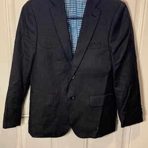 T.O. Fine Clothing Collection Classic 2 Button Black Blazer Sport Coat Size 12H